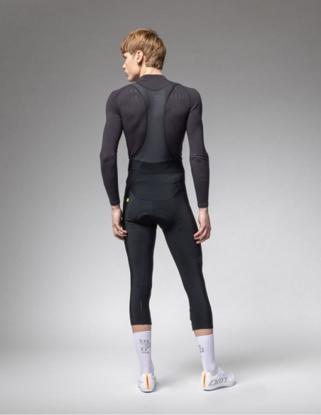 Spodnie rowerowe męskie 3/4 Alé Cycling Solid Winter 2.0, czarny, na modelu, tył