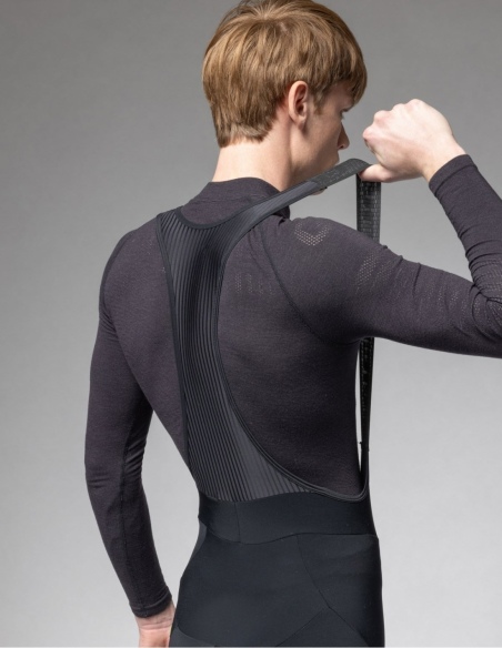 Spodnie rowerowe męskie 3/4 Alé Cycling Solid Winter 2.0, czarny, na modelu, przód