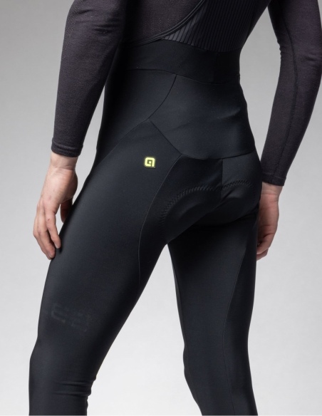 Spodnie rowerowe męskie 3/4 Alé Cycling Solid Winter 2.0, czarny, na modelu, przód