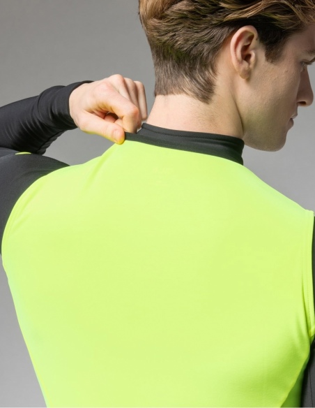 Kamizelka rowerowa męska Alé Cycling PR-E Thermo 2.0, żółty, na modelu, przód