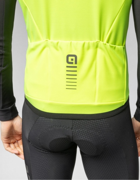 Kamizelka rowerowa męska Alé Cycling PR-E Thermo 2.0, żółty, na modelu, przód
