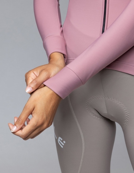 Bluza rowerowa damska Alé Cycling Solid Fondo 3.0, róż, na modelu, przód
