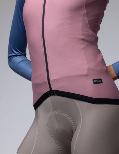 Kamizelka rowerowa damska Alé Cycling PR-E Thermo 2.0, róż, na modelu, przód