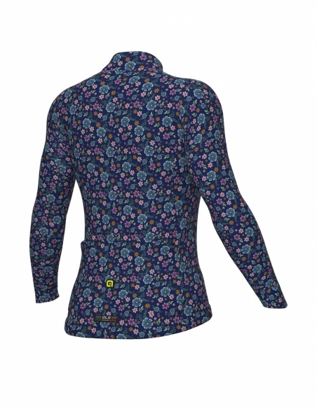 Bluza rowerowa damska Alé Cycling Solid Flowery, niebieski, tył