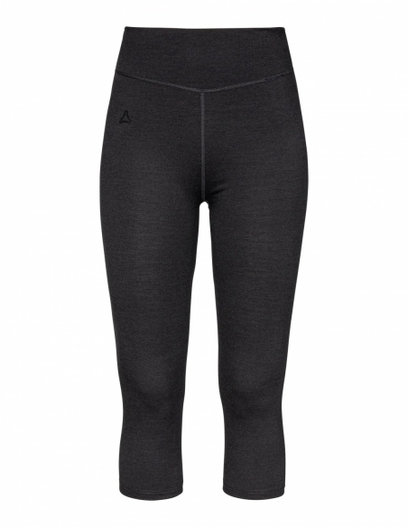 Legginsy termoaktywne 3/4 merino damskie Schöffel Luterra, czarny, przód