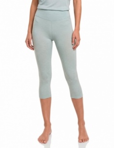 Legginsy termoaktywne 3/4 merino damskie Schöffel Luterra, szary, na modelu, przód