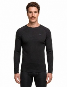 Koszulka termoaktywna merino męska Schöffel Luterra, czarny, na modelu, przód