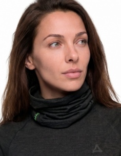 Komin wielofunkcyjny merino unisex Schöffel Luterra, czarny, przód 2