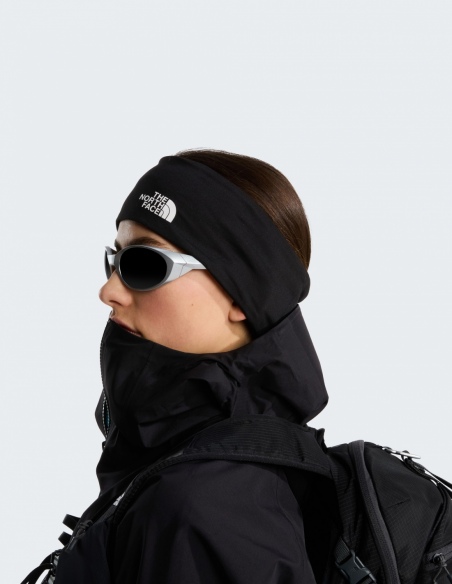 Opaska na głowę unisex The North Face Base Headband, czarny, na modelu, przód