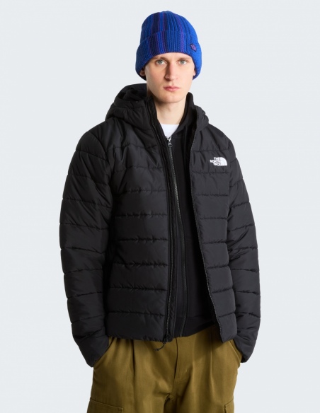 Kurtka ocieplana z kapturem męska The North Face Aconcagua, czarny, przód