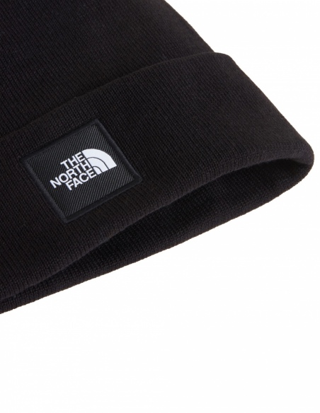 Czapka zimowa unisex The North Face Dock Worker Recycled, czarny, detal