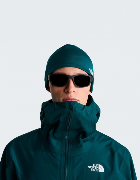 Czapka zimowa The North Face Base Beanie, oliwkowy, na modelu, przód