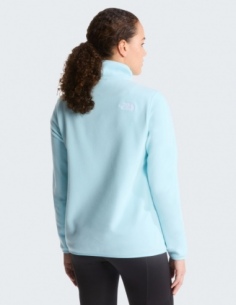 Polar damski The North Face Glacier 1/4 Zip, morsko-niebieski, na modelu, przód 2