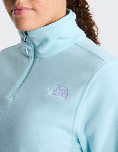 Polar damski The North Face Glacier 1/4 Zip, morsko-niebieski, na modelu, przód