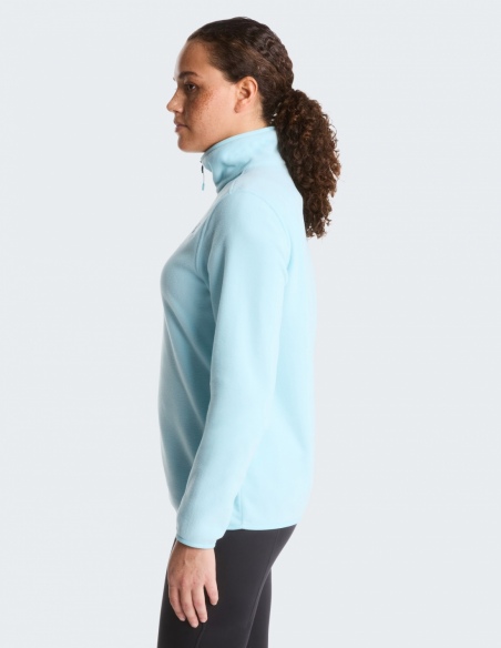 Polar damski The North Face Glacier 1/4 Zip, morsko-niebieski, na modelu, przód
