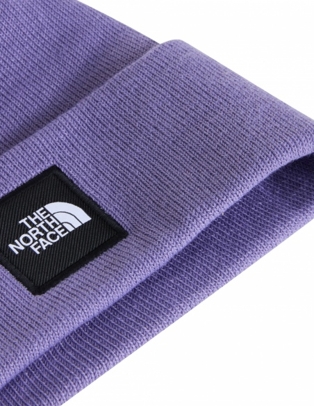 Czapka zimowa unisex The North Face Dock Worker Recycled, fioletowo-błękity, detal