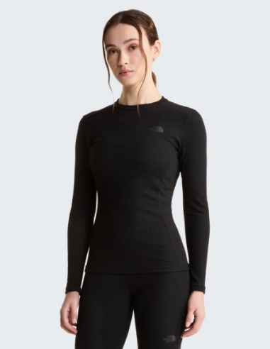 Koszulka termoaktywna damska The North Face Easy z długim rękawem, czarny, przód
