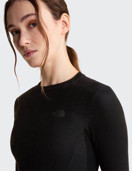 Koszulka termoaktywna damska The North Face Easy z długim rękawem, czarny, przód