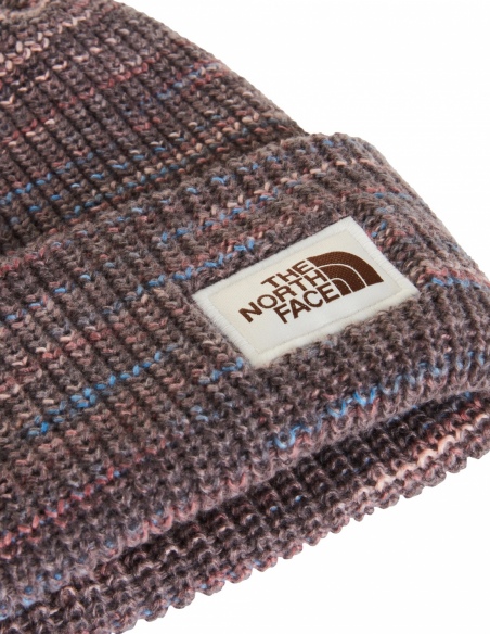 Czapka zimowa The North Face Salty Bae Beanie, brązowo-beżowy, detal