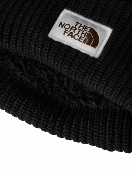 Czapka zimowa The North Face Salty Bae Beanie, czarny, detal