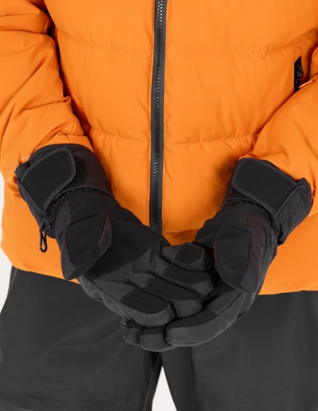 Rękawice zimowe unisex Whistler Slough, czarny, na modelu, tył