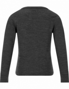 Komplet termoaktywny dziecięcy ZigZag Beta Merino, czarny, przód 2
