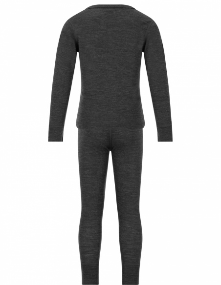 Komplet termoaktywny dziecięcy ZigZag Beta Merino, czarny, tył