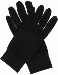 Rękawiczki z wełny merino unisex Whistler Dane, czarny, przód 2