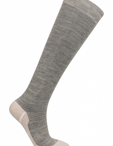 Skarpety narciarskie unisex z wełną Whistler Teman, jasnoszary, detal