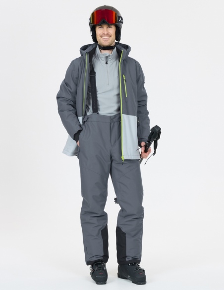Spodnie narciarskie męskie Whistler Drizzle W-PRO 10000, ciemnoszary, przód