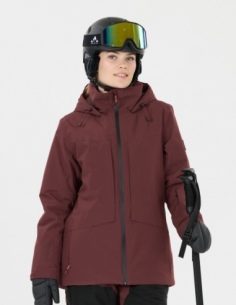Kurtka narciarska damska Whistler Kingland W-PRO 10000, czerwono-czarny, przód