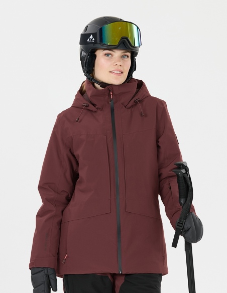 Kurtka narciarska damska Whistler Kingland W-PRO 10000, czerwono-czarny, przód
