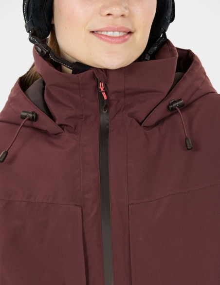 Kurtka narciarska damska Whistler Kingland W-PRO 10000, czerwono-czarny, detal