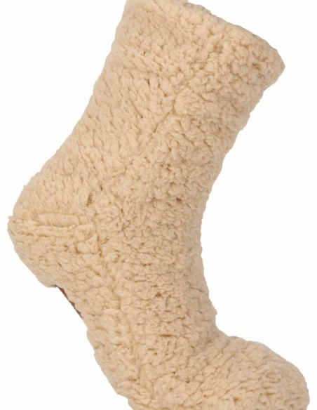Skarpety domowe teddy unisex Whistler Callana z antypoślizgiem, szary, detal