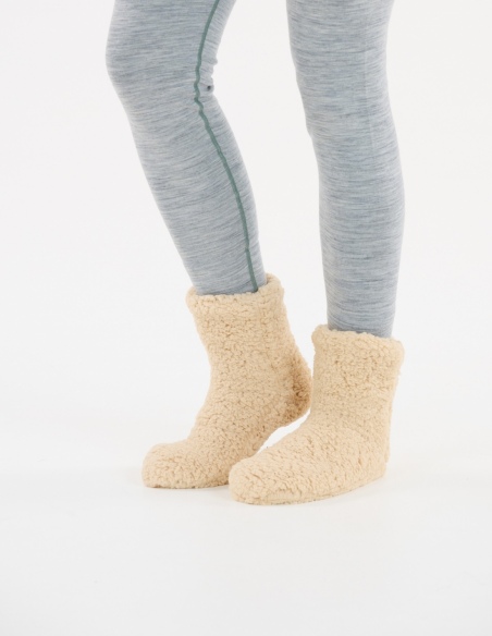 Skarpety domowe teddy unisex Whistler Callana z antypoślizgiem, szary, przód