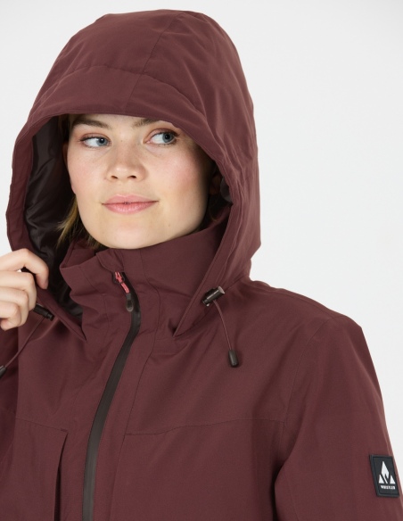Kurtka narciarska damska Whistler Kingland W-PRO 10000, czerwono-czarny, detal