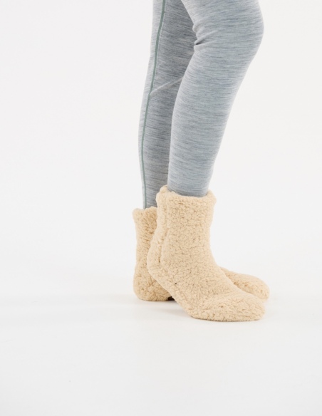 Skarpety domowe teddy unisex Whistler Callana z antypoślizgiem, szary, tył