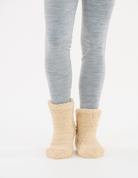 Skarpety domowe teddy unisex Whistler Callana z antypoślizgiem, szary, przód