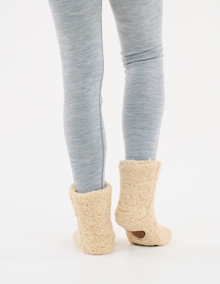 Skarpety domowe teddy unisex Whistler Callana z antypoślizgiem, szary, tył