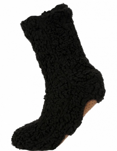 Skarpety domowe teddy unisex Whistler Callana z antypoślizgiem, czarny, przód