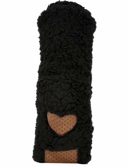 Skarpety domowe teddy unisex Whistler Callana z antypoślizgiem, czarny, tył