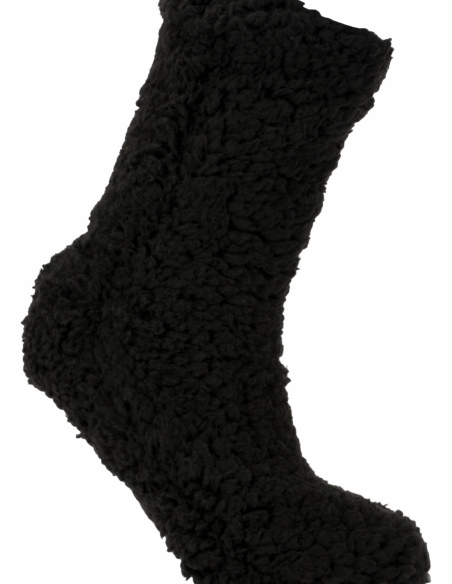 Skarpety domowe teddy unisex Whistler Callana z antypoślizgiem, czarny, detal