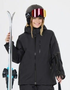 Kurtka narciarska ocieplana damska Whistler Rossburg W-PRO 10000, czarny, przód