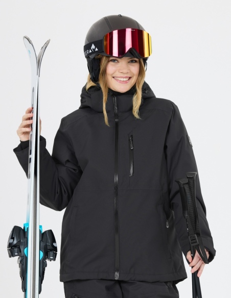 Kurtka narciarska ocieplana damska Whistler Rossburg W-PRO 10000, czarny, przód
