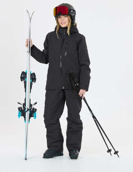 Kurtka narciarska ocieplana damska Whistler Rossburg W-PRO 10000, czarny, przód