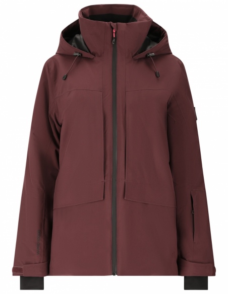 Kurtka narciarska damska Whistler Kingland W-PRO 10000, czerwono-czarny, przód