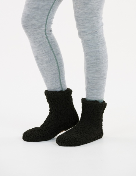 Skarpety domowe teddy unisex Whistler Callana z antypoślizgiem, czarny, przód