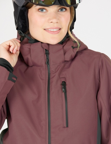 Kurtka narciarska damska Whistler Drizzle W-PRO 10000, liliowy, na modelu, detal