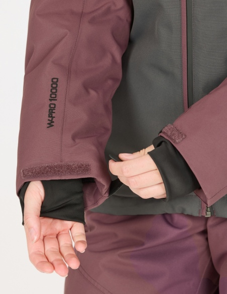 Kurtka narciarska damska Whistler Drizzle W-PRO 10000, liliowy, na modelu, detal