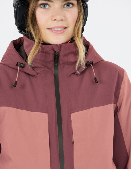 Kurtka narciarska damska Whistler Kingland W-PRO 10000, liliowy, na modelu, detal